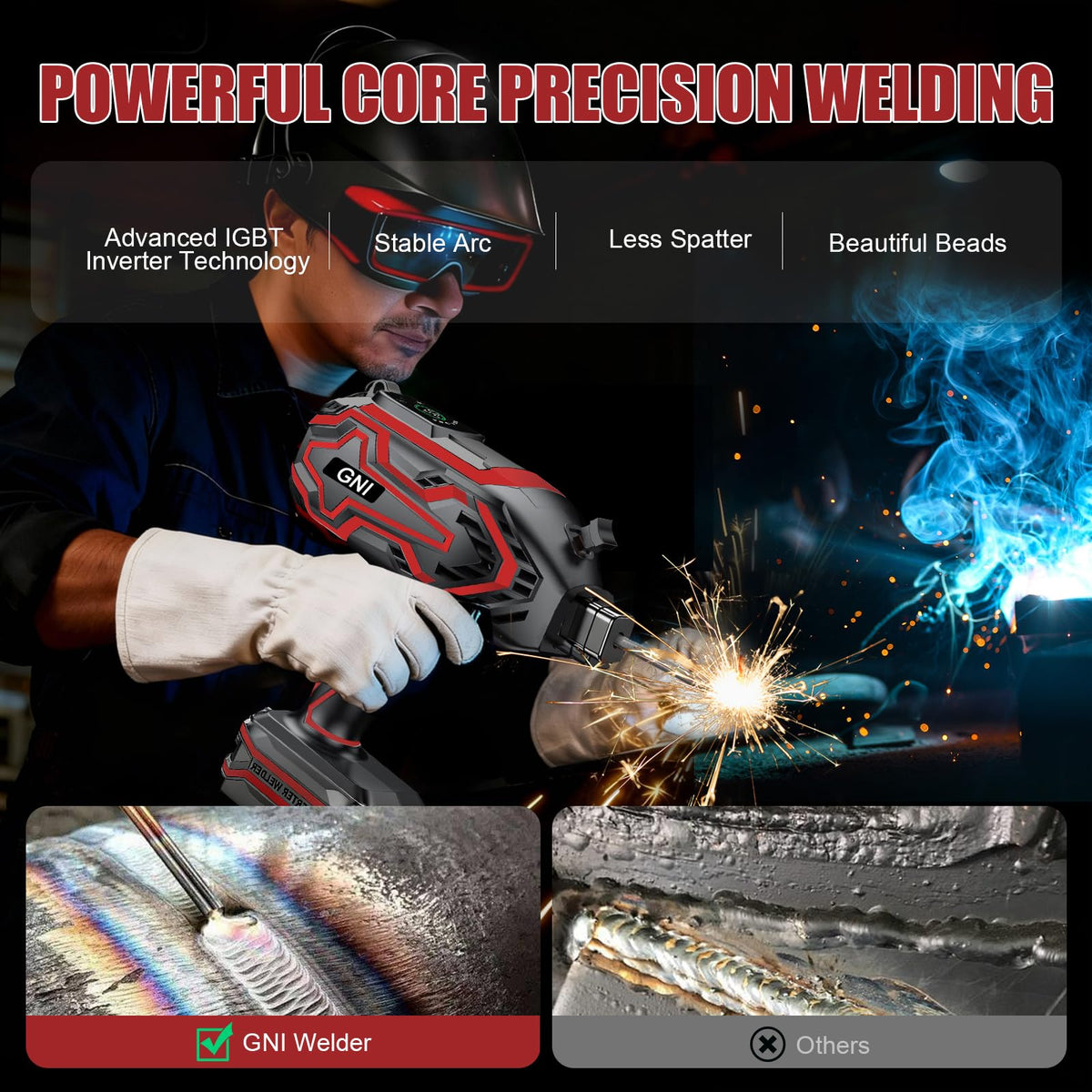 GNIWELDER 2026 Upgraded Handheld Welder, LED Display Portable Welding Machine