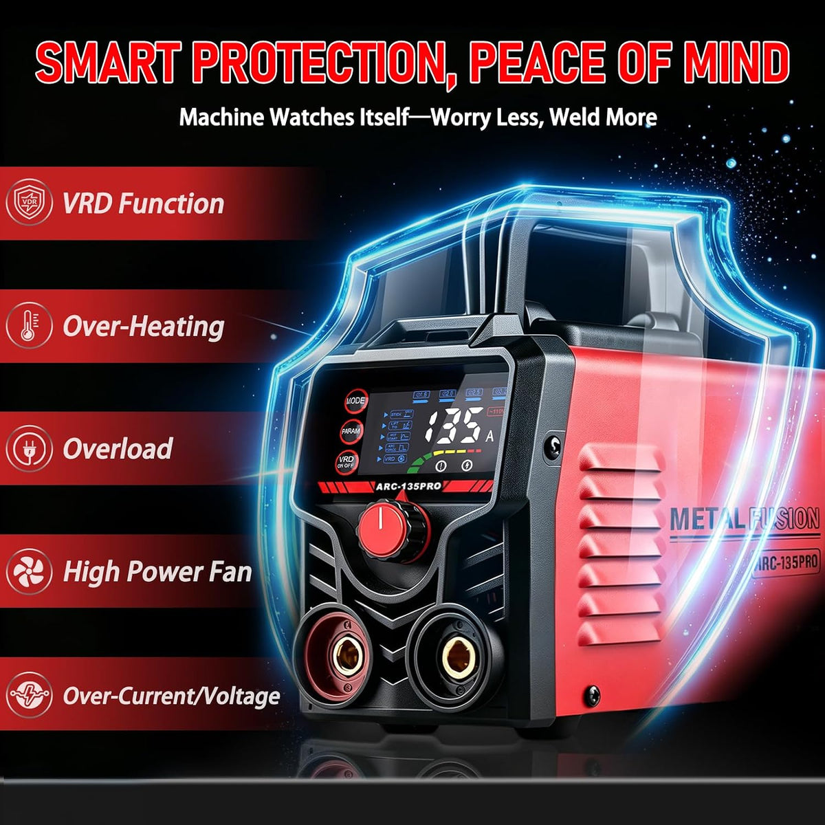 ARC-135PRO compact stick welder for home projects