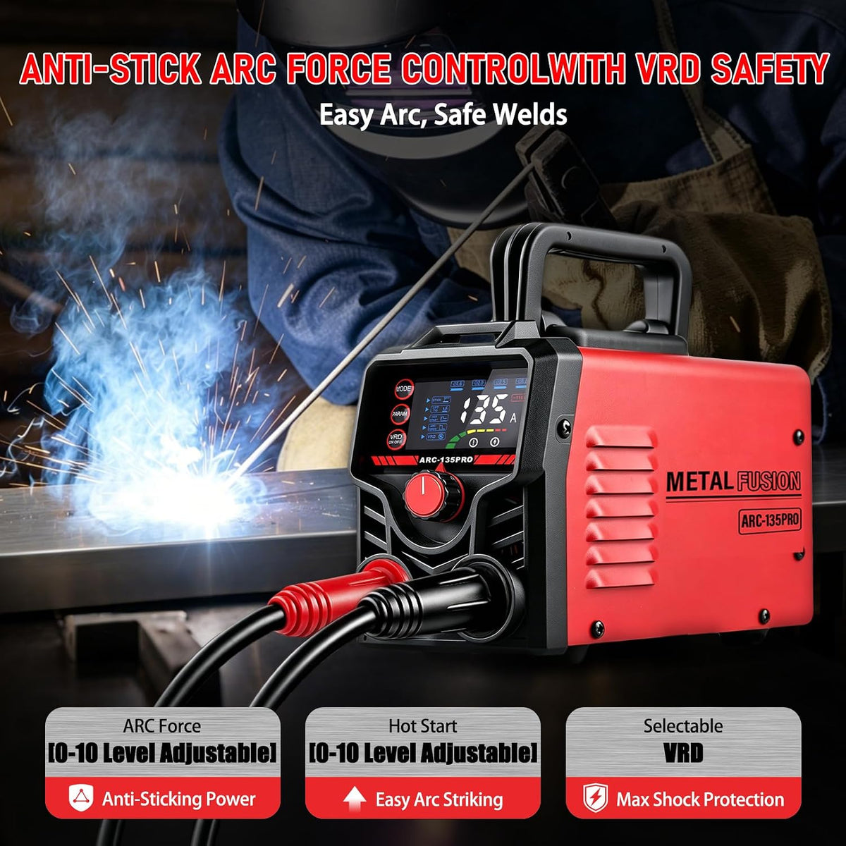 ARC-135PRO portable welder detail